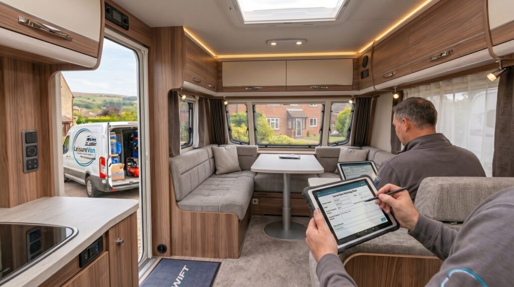 Professional caravan servicing in South Yorkshire by LeisureVan Service Solutions