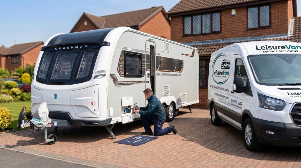 Professional caravan servicing in Rotherham by LeisureVan Service Solutions