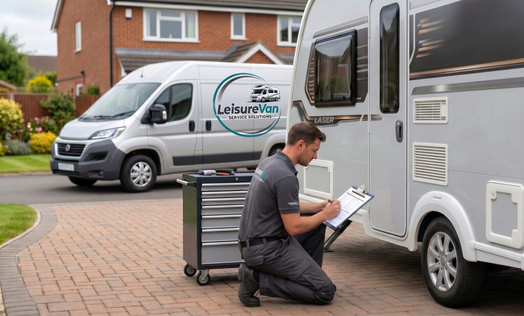 Professional caravan servicing in Rotherham by LeisureVan Service Solutions