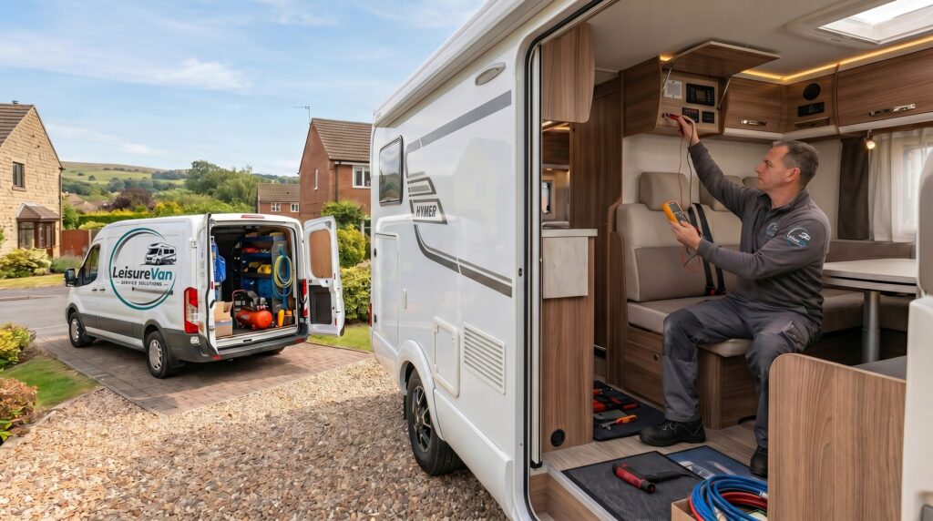 Professional motorhome servicing in South Yorkshire by LeisureVan Service Solutions