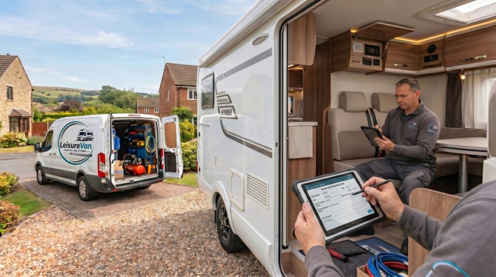 motorhome servicing in South Yorkshire by LeisureVan Service Solutions