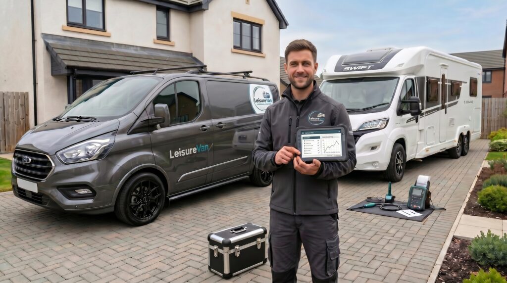 Professional caravan and motorhome service engineer providing mobile servicing in South Yorkshire