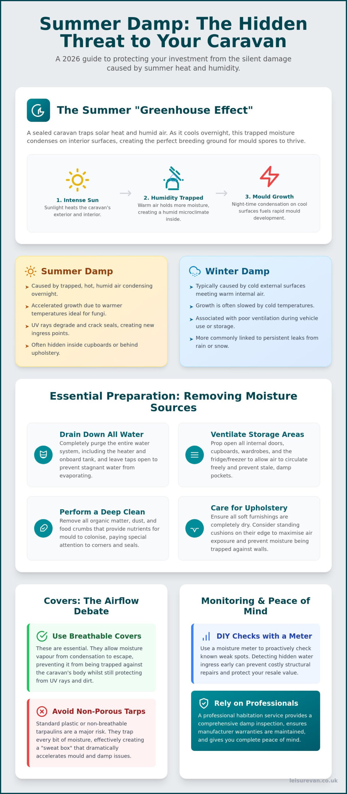 Preventing Damp in Your Caravan During Summer Storage: The 2026 UK Guide